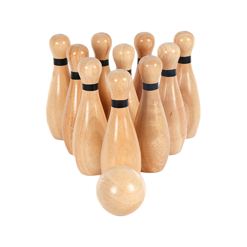 Hölzernes Mini-Bowling-Set